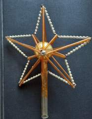Советская ёлочная игрушка "Макушка звезда стеклярус 2"
