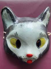 Советская ёлочная игрушка "Маска карнавальная Кошка"