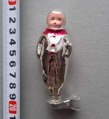 Советская ёлочная игрушка "Мальчик в костюме клоуна 5а"