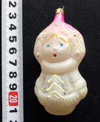 Советская ёлочная игрушка "Снегурочка 10 светится в темноте"
