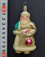 Советская ёлочная игрушка "Дед Мороз №6д"