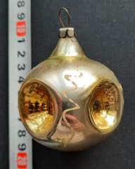 Советская ёлочная игрушка "Шар с прожекторами №13"