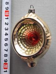 Советская ёлочная игрушка "Сосулька с прожектором 6"