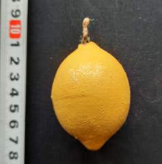 Советская ёлочная игрушка "Папье-маше. Лимон"