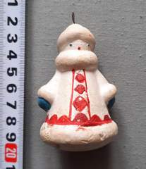 Советская ёлочная игрушка "Пенопласт. Снегурочка"