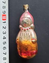Советская ёлочная игрушка "Девочка в сарафане 4"