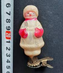 Советская ёлочная игрушка "Мужичок с ноготок прищепка МИНИ 2"