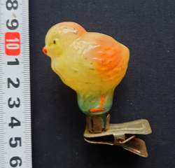 Советская ёлочная игрушка "Цыпленок 3"