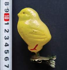 Советская ёлочная игрушка "Цыпленок 2д"