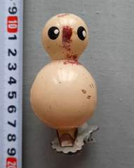 Советская ёлочная игрушка "яя Игрушка на прищепке Цыпленок. Поролоновые детали утеряны 3"