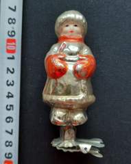 Советская ёлочная игрушка "Мужичок с ноготок прищепка 4"