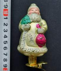Советская ёлочная игрушка "Дед Мороз прищепка 4"