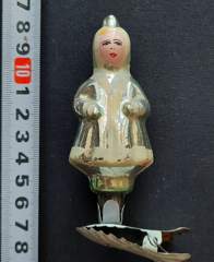 Советская ёлочная игрушка "Девочка прищепка"
