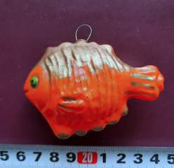 Советская ёлочная игрушка "Рыба большая 5"