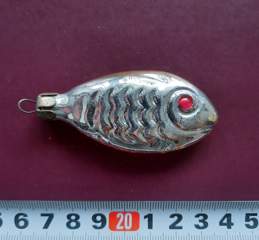 Советская ёлочная игрушка "Рыбка 15"