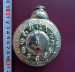 Советская ёлочная игрушка "Кремлёвская ёлка. Часы гигант 3"