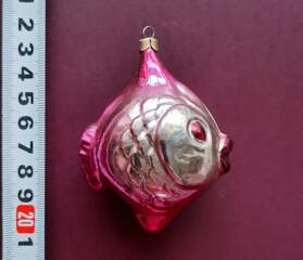 Советская ёлочная игрушка "Рыба-луна"