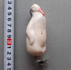Советская ёлочная игрушка "Пингвин прищепка"