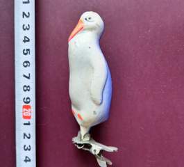 Советская ёлочная игрушка "Пингвин прищепка 6"