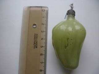 Советская ёлочная игрушка "Перец зеленый"